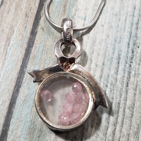 LENOX 925 Bow Floating  Glass Locket - Picture 4 of 12